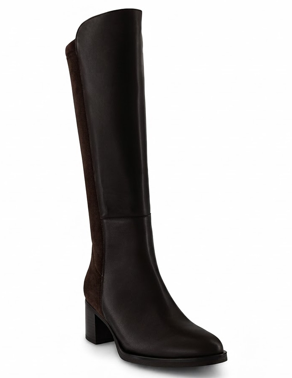 Bota rodilla de piel para mujer