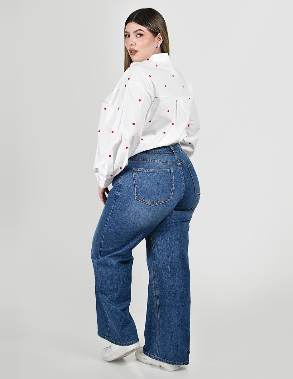 Jeans wide leg j-ch-zh-0218-denim para mujer 3