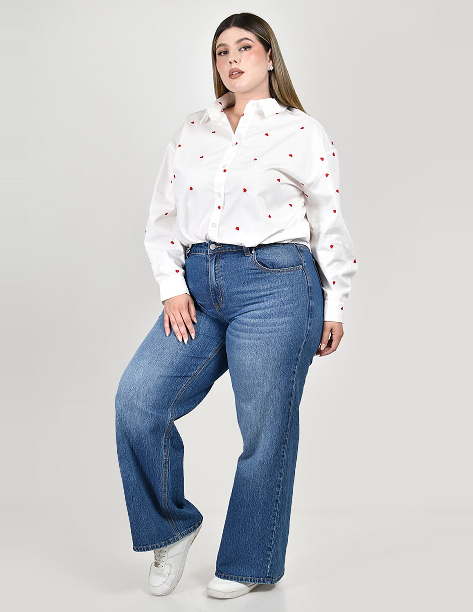 Jeans wide leg j-ch-zh-0218-denim para mujer 4