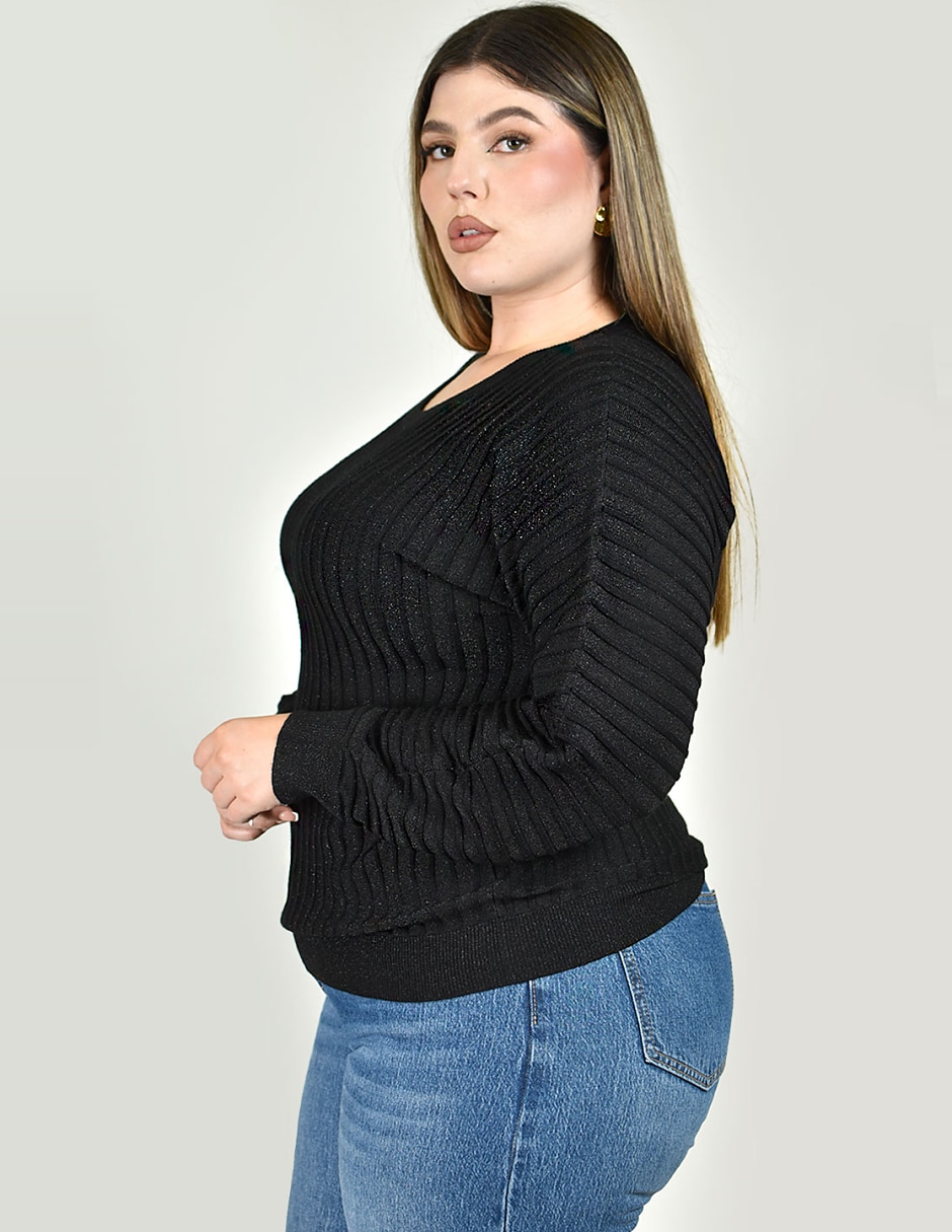 Suéter cuello redondo para mujer 5