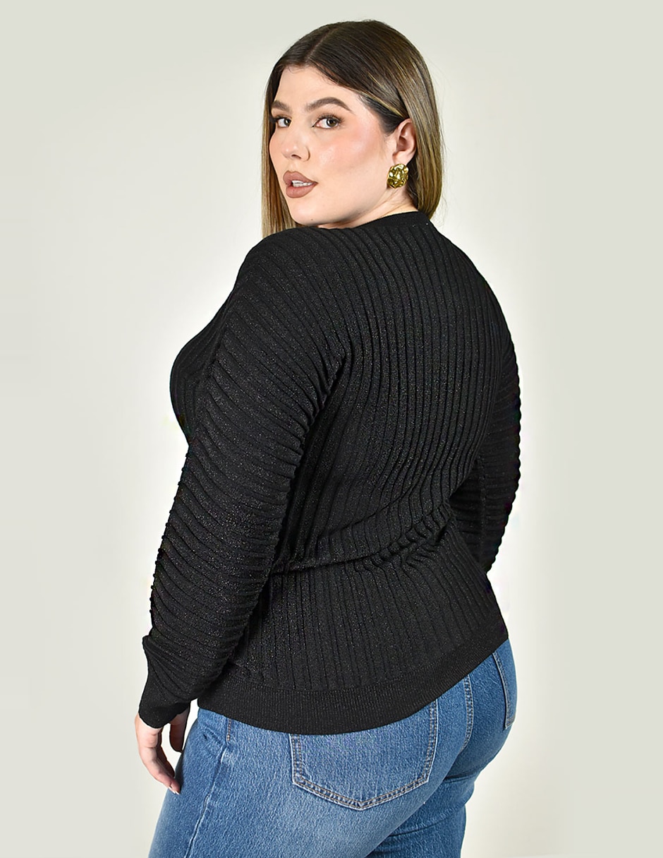 Suéter cuello redondo para mujer 4