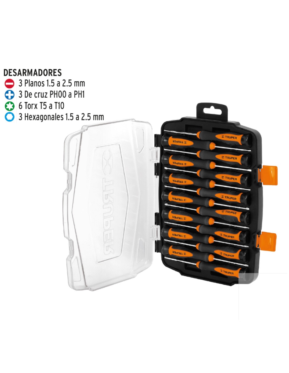 Set de desarmadores 15 piezas 2