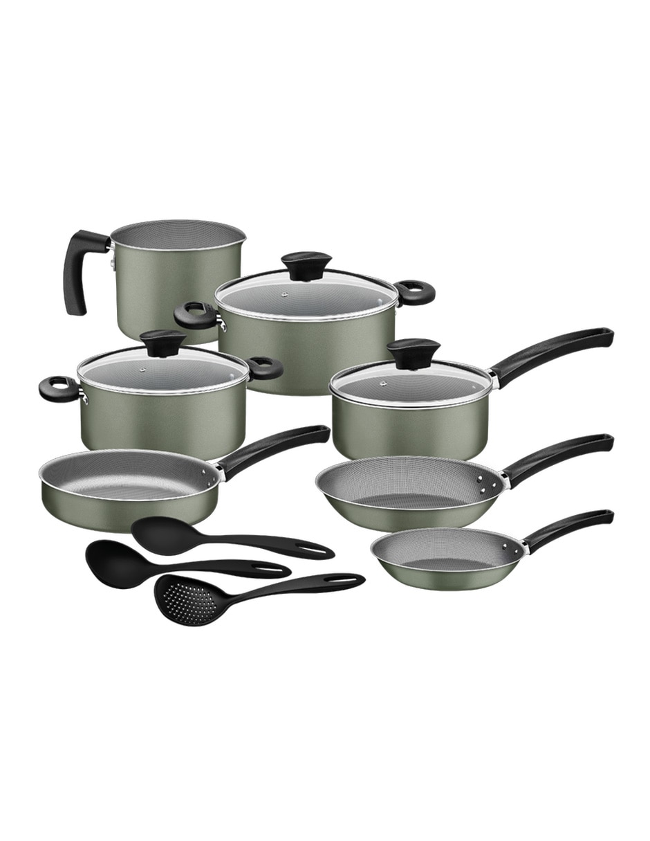 Batería de cocina de aluminio antiadherente starflon max 13 piezas Batería de cocina de aluminio antiadherente starflon max 13 piezas