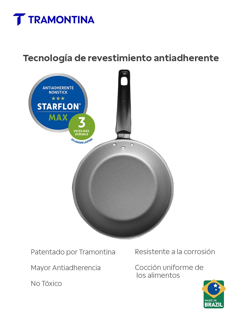 Batería de cocina de aluminio antiadherente starflon max 13 piezas 4