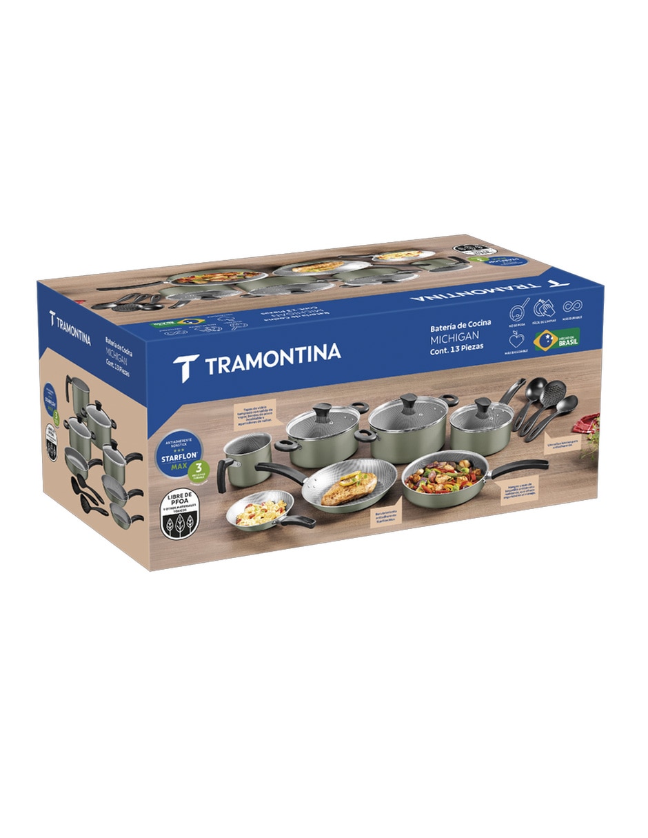 Batería de cocina de aluminio antiadherente starflon max 13 piezas 3
