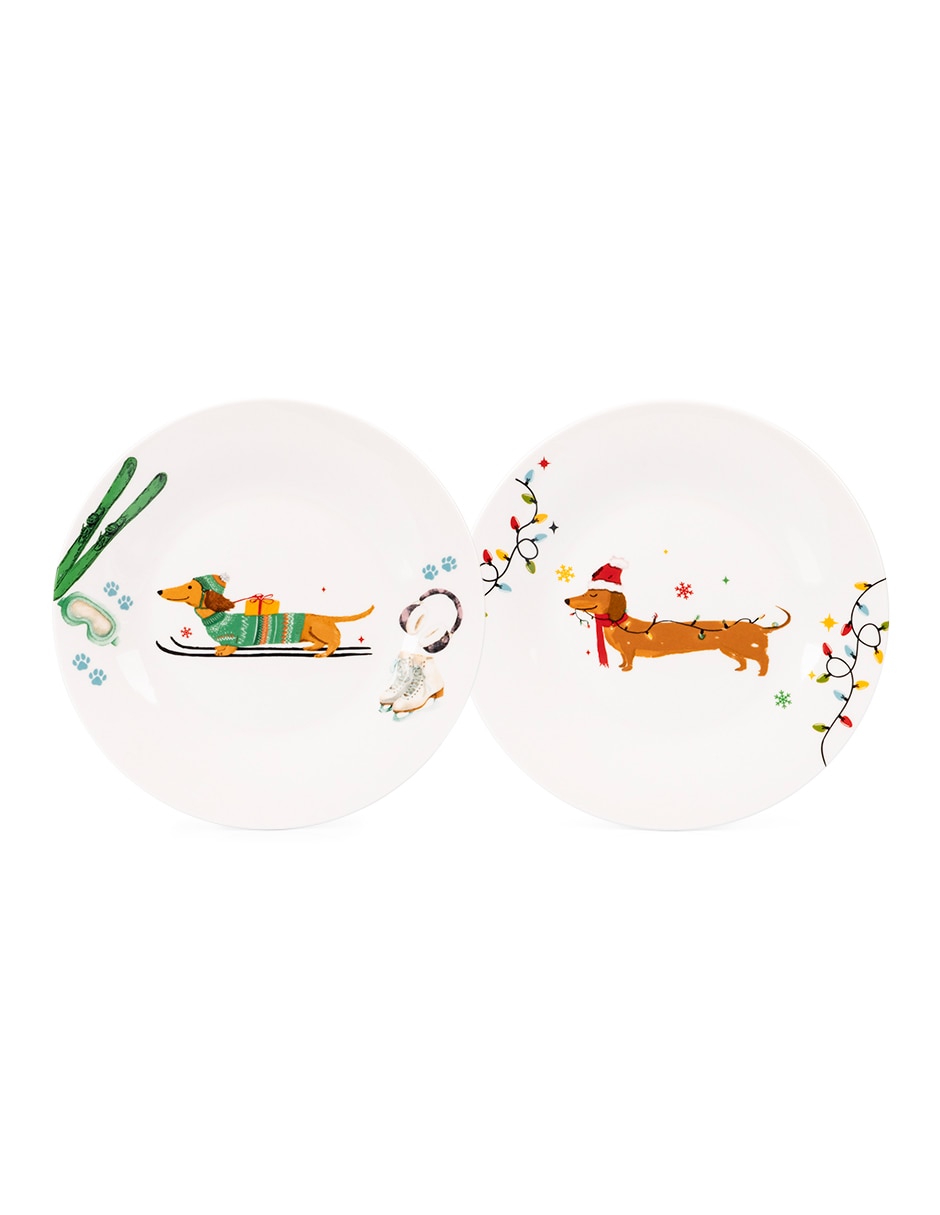 Vajilla cerrada Navidad de porcelana para 4 personas 3