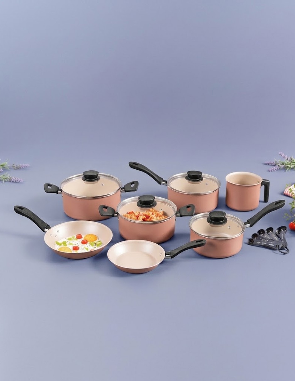 Batería de cocina de aluminio antiadherente starflon max 16 piezas 4
