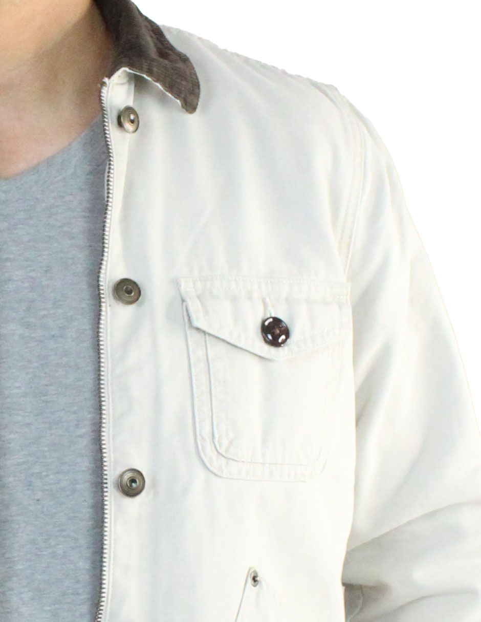 Chamarra casual de algodón con bolsillos para hombre 8