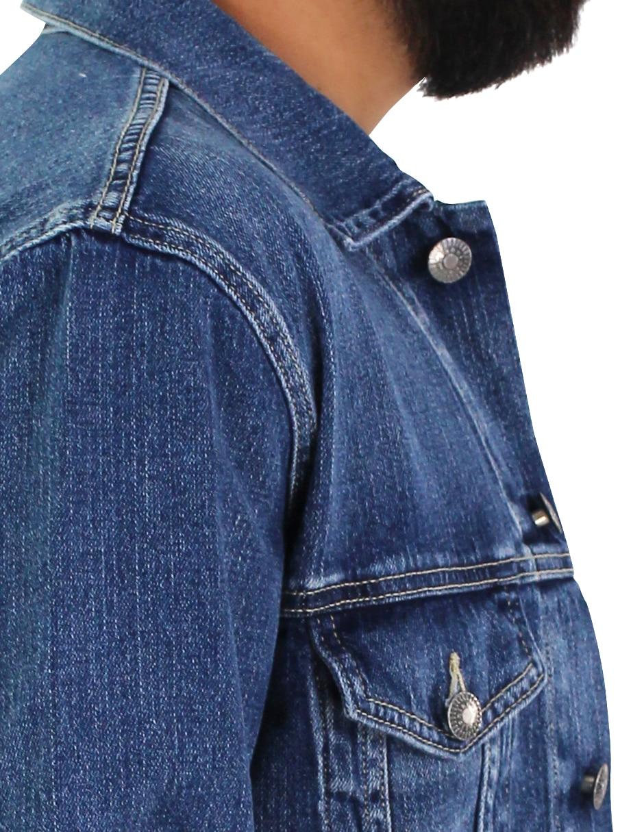 Chamarra denim de mezclilla con bolsillos para hombre 3