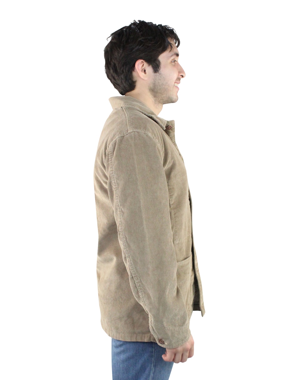 Chamarra Casual No de Algodón Con bolsillos para hombre 5
