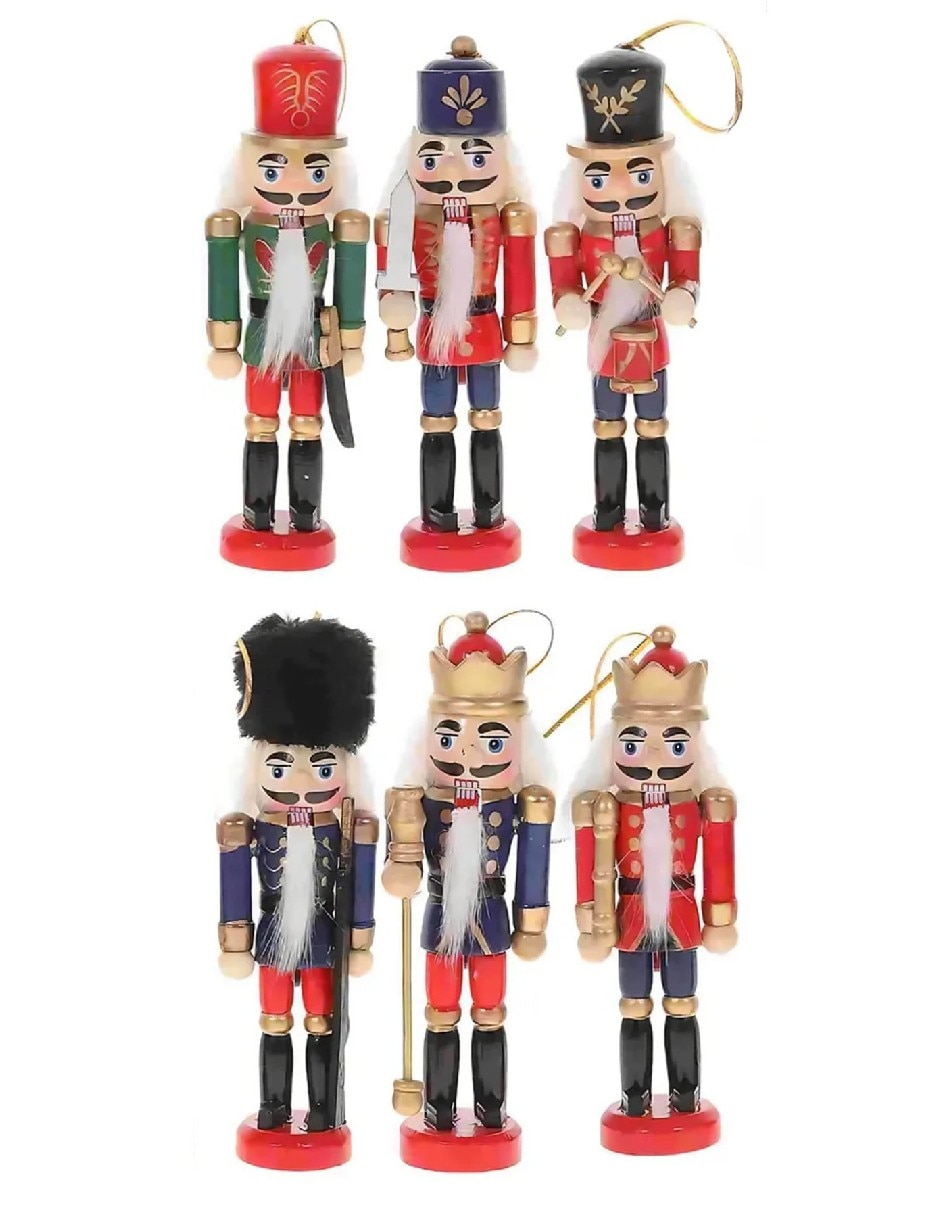 Set de figura decorativa de cascanueces de madera Set de figura decorativa de cascanueces de madera