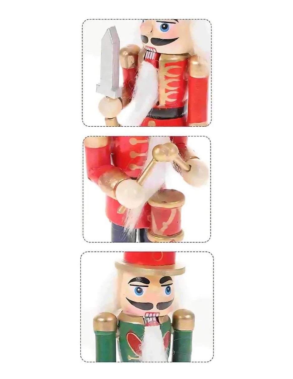 Set de figura decorativa de cascanueces de madera 2