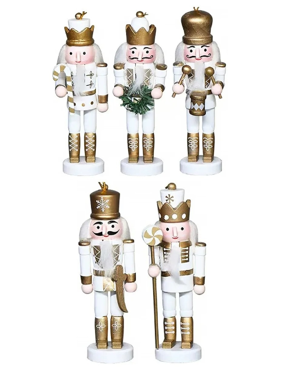 Set de figura decorativa de cascanueces navidad de madera Set de figura decorativa de cascanueces navidad de madera