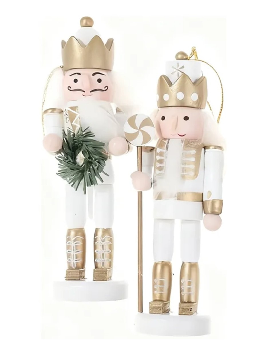 Set de figura decorativa de cascanueces navidad de madera 2