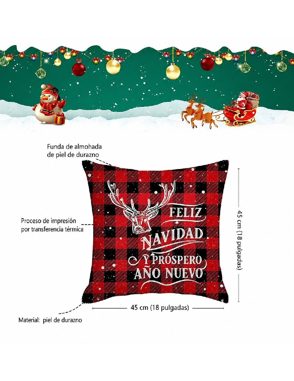 Set funda cojín Navidad 4