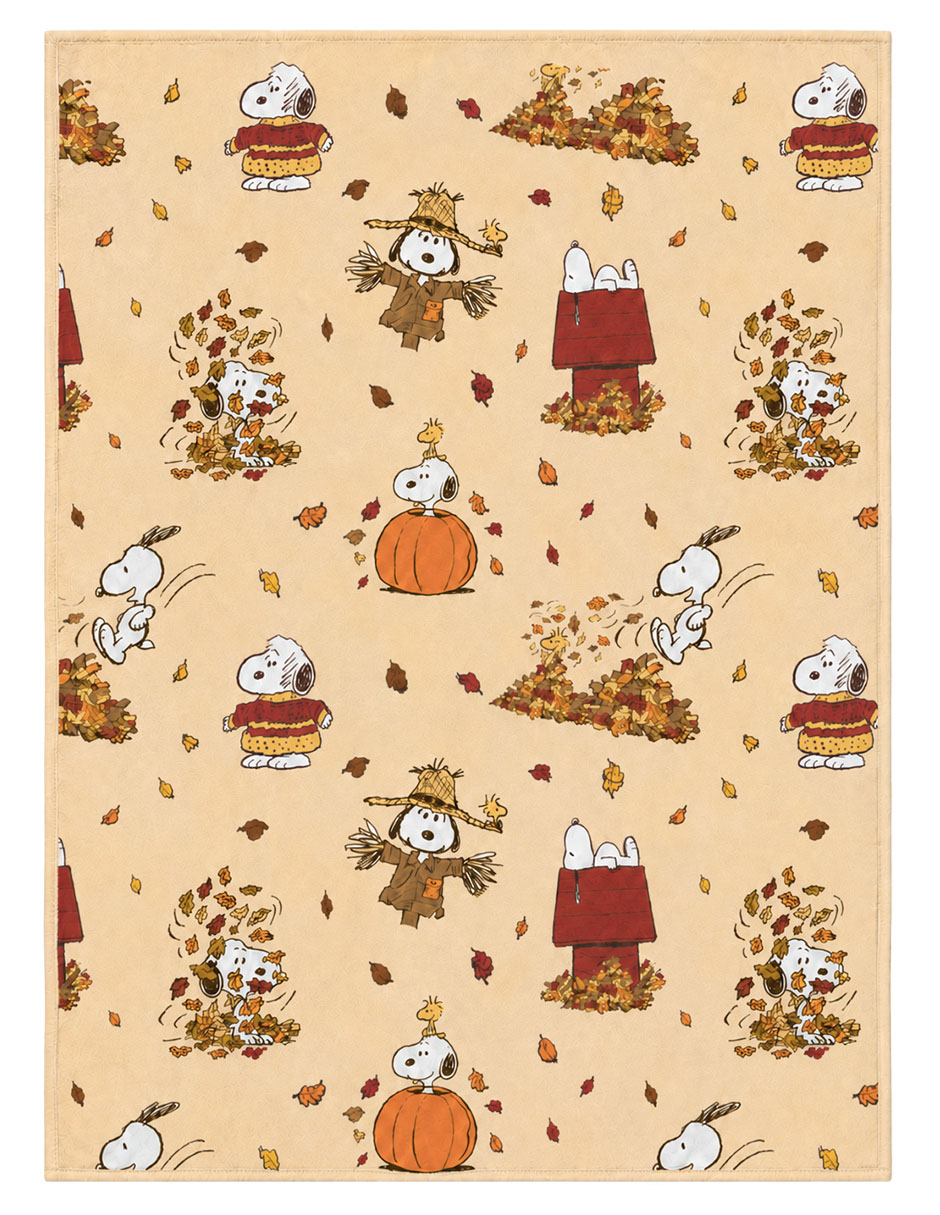 Frazada de tejido suave Snoopy Harvest Snoopy