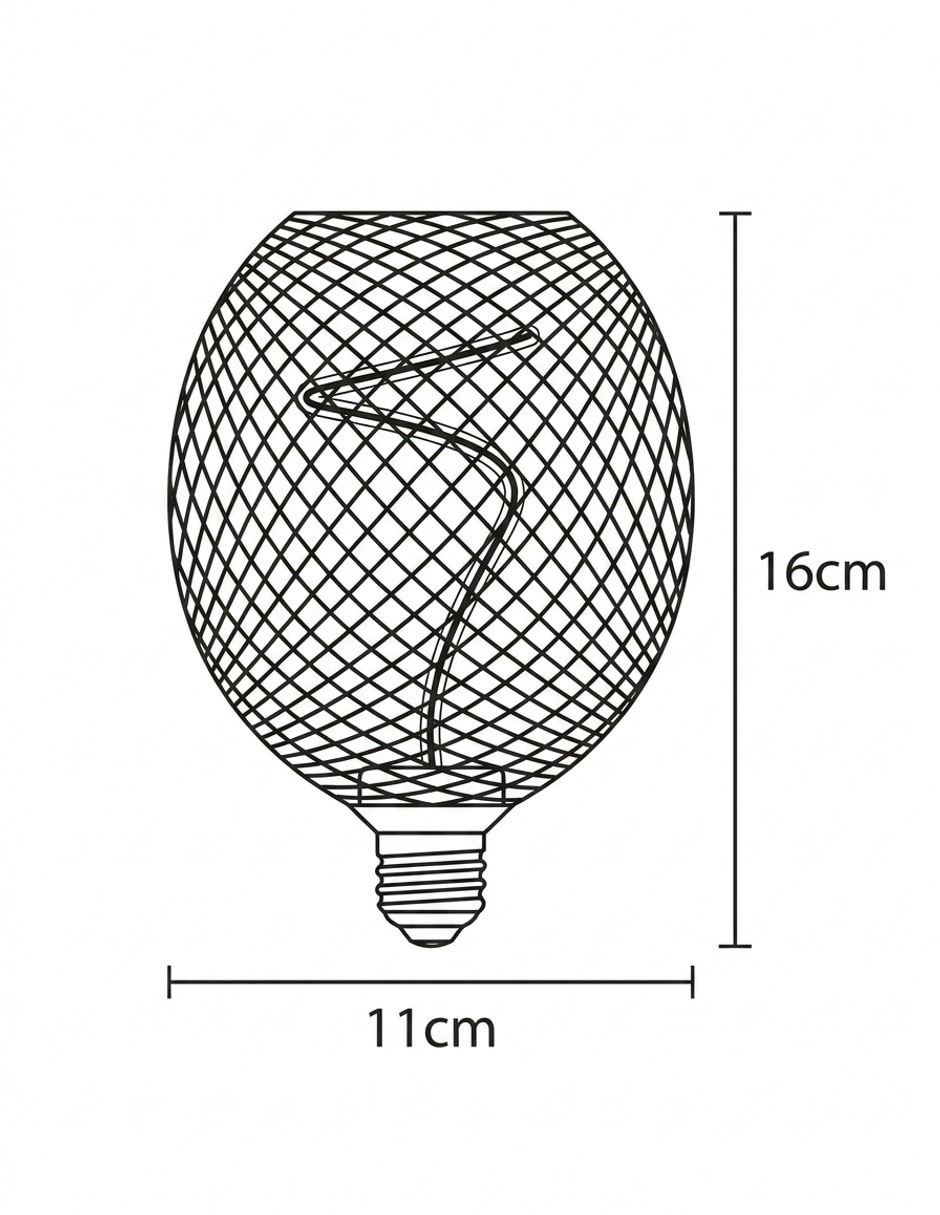 Foco vintage 4 W de consumo 25 W de iluminación 150 lm lúmenes 5