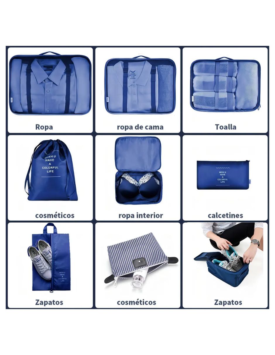 Set bolsa organizadora viaje
