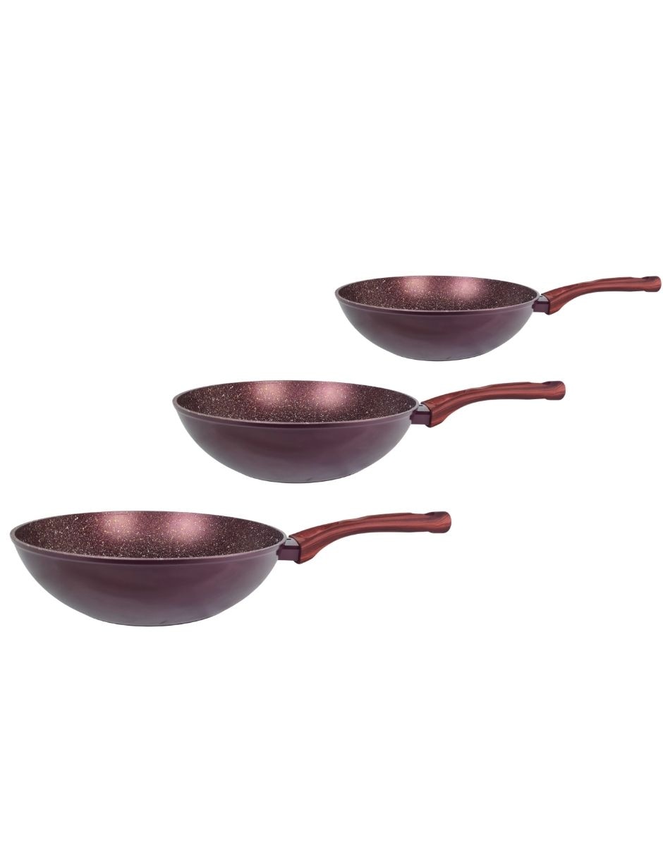 Set de sartenes Majestic de aluminio forjado 3 piezas