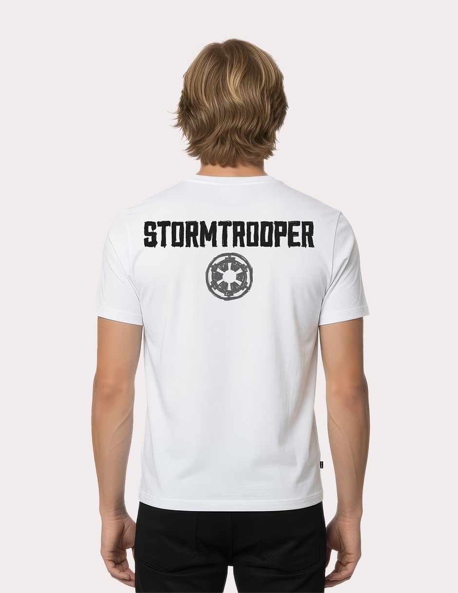 Playera star wars torso storm trooper cuello redondo para hombre 2