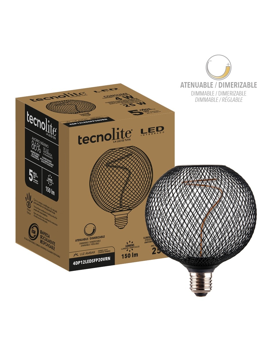Foco vintage 4 W de consumo 25 W de iluminación 150 lm lúmenes 4
