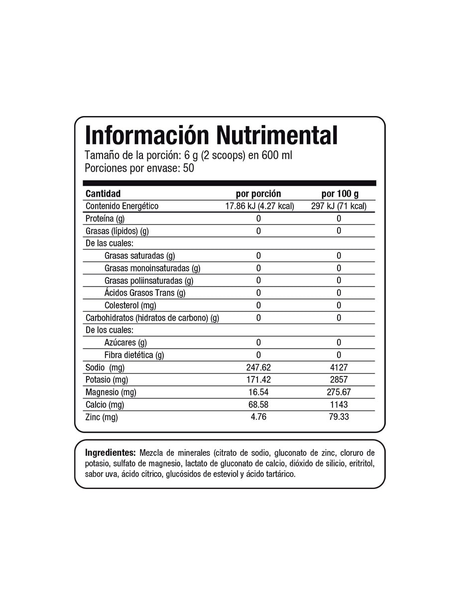 Combo Creatina 250 gr + electrolitos sabor uva 300 gr 2