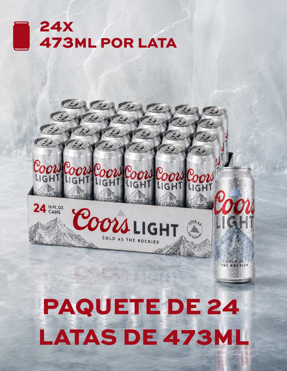 Cerveza clara Coors Light Lager Amargo 473 ml 10