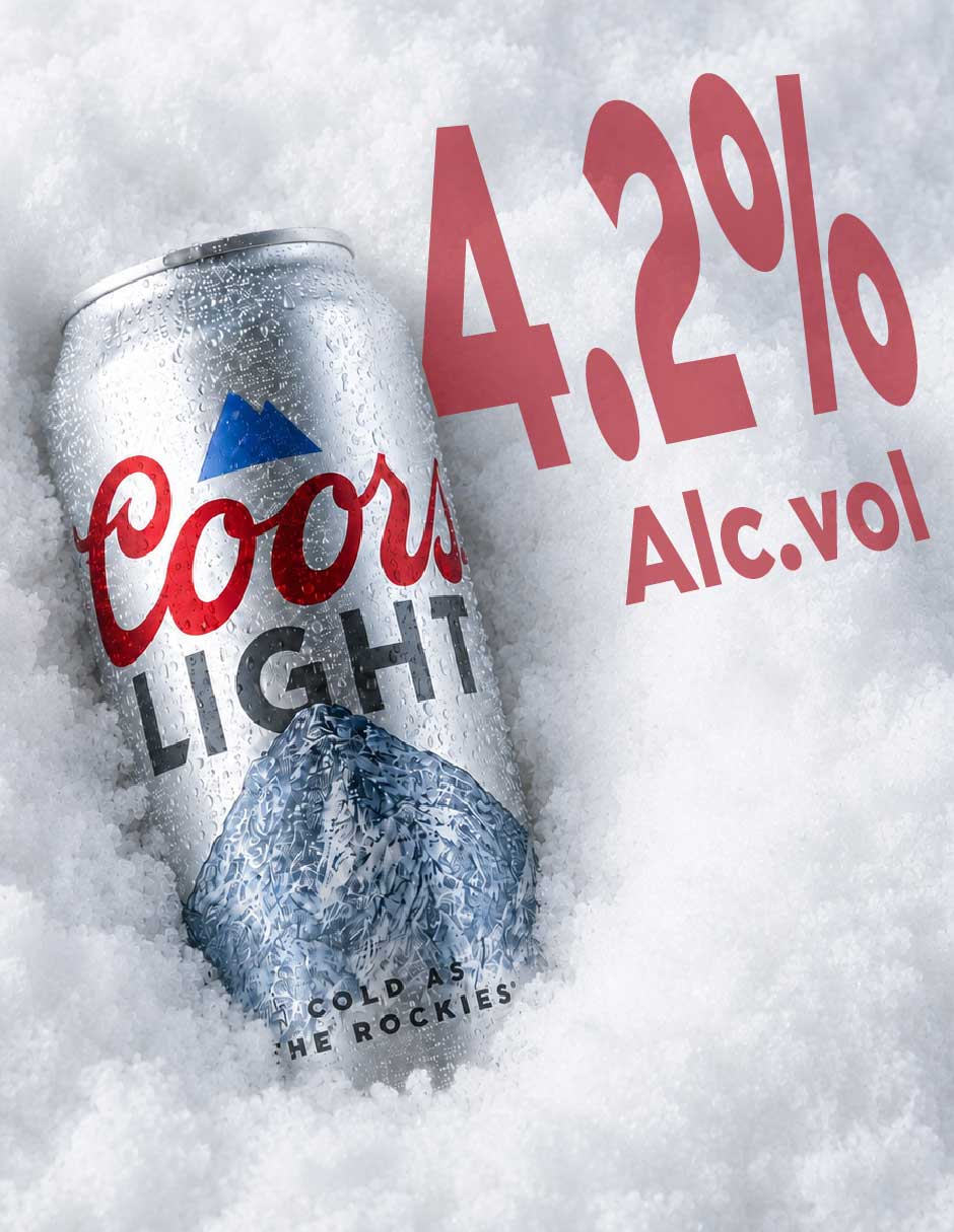 Cerveza clara Coors Light Lager Amargo 473 ml 3
