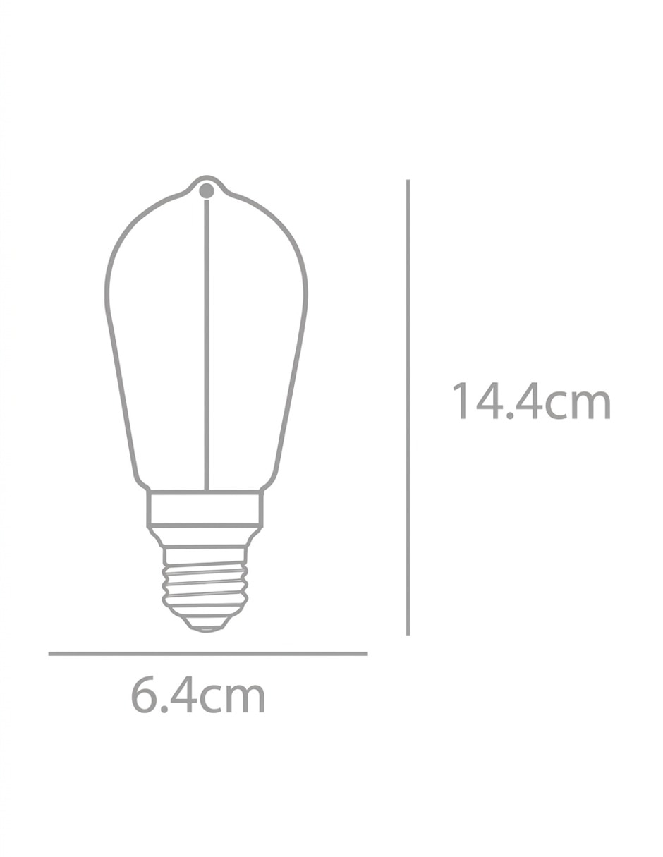 Foco vintage 3.5 W de consumo 25 W de iluminación 130 lm lúmenes 5