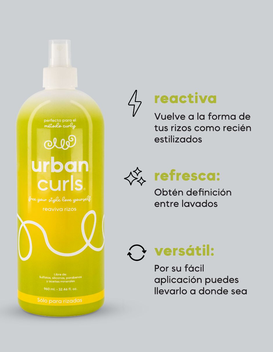 Spray para cabello rizado Reaviva Rizos Urban Curls 960 ml 4