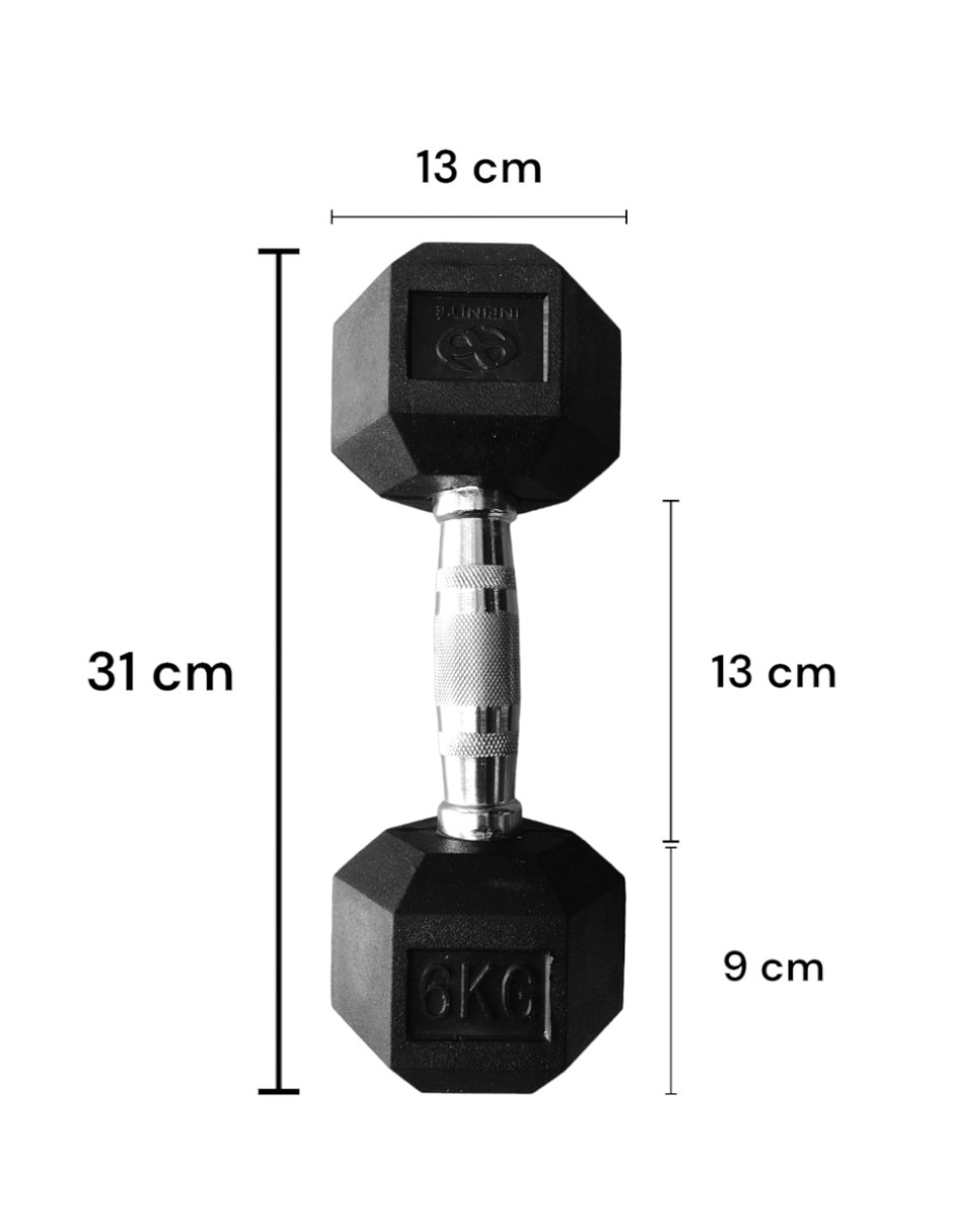 Set mancuernas de peso fijo 6 kg 2 piezas 7