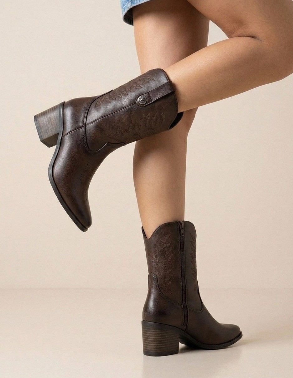 Bota cowboy media pierna mayte para mujer 3
