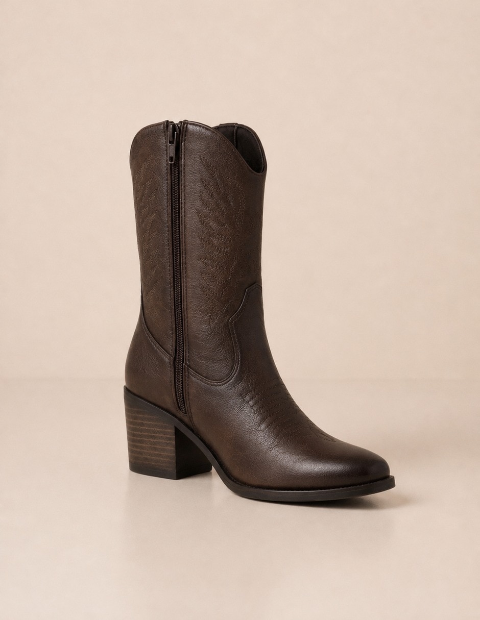 Bota cowboy media pierna mayte para mujer 2