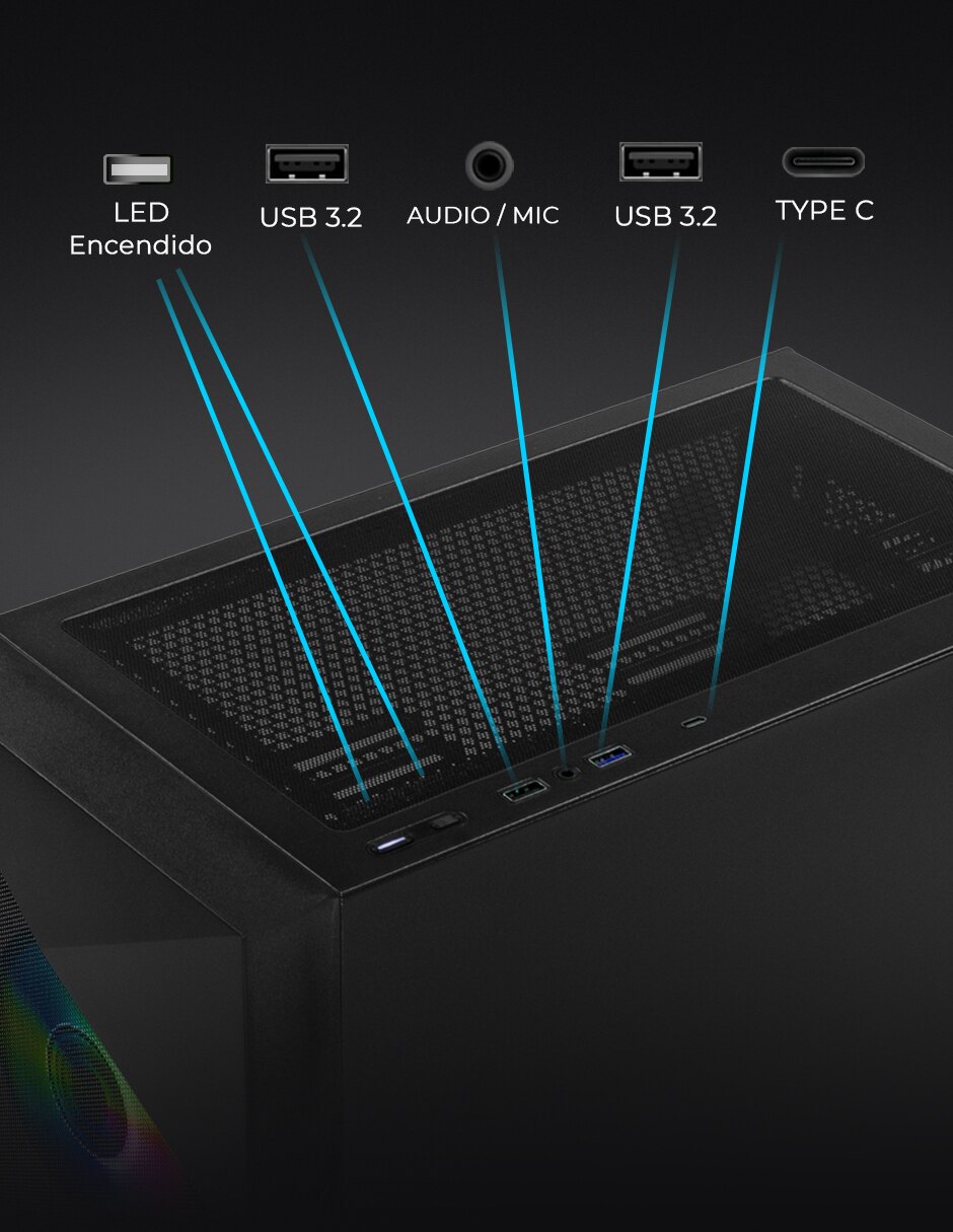Computadora gamer EDGE YPI-ED44F0C-56T1U Intel Core i5 NVIDIA GeForce RTX 5060 Ti 32 GB RAM 1 TB SSD 14