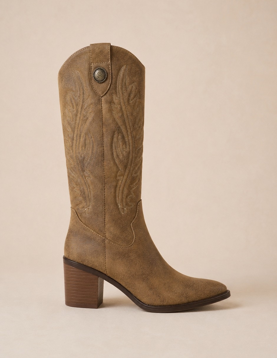 Bota media pierna para mujer