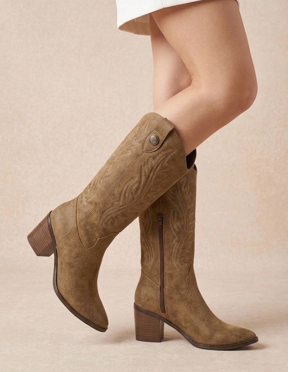 Bota media pierna para mujer
