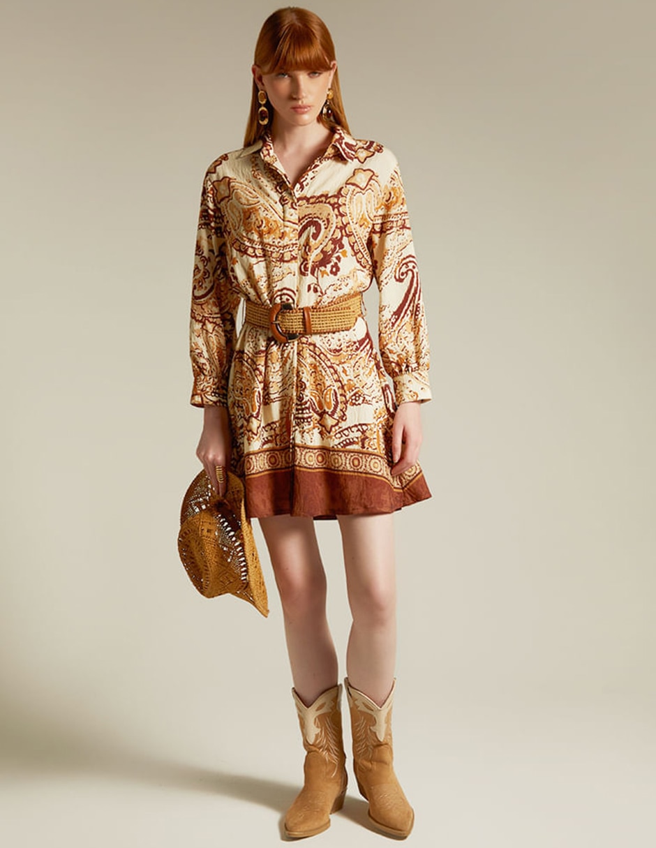 Vestido corto casual egipto travel para mujer 5