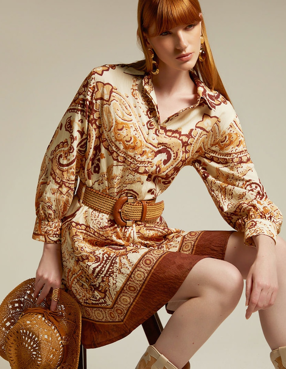 Vestido corto casual egipto travel para mujer 2