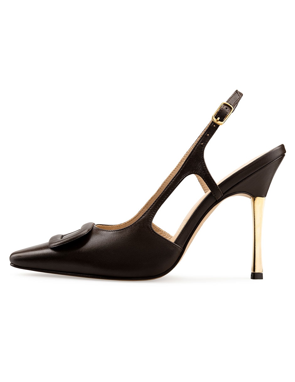 Zapatilla de piel