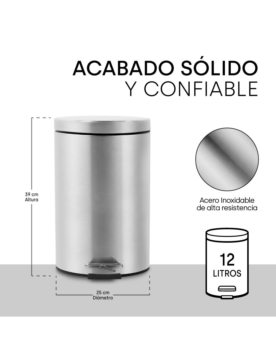 Bote de basura de acero inoxidable 7