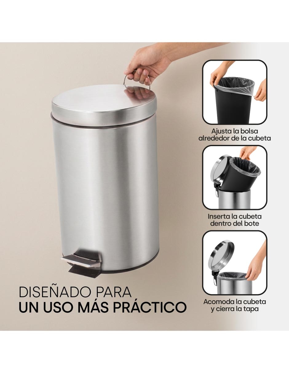 Bote de basura de acero inoxidable 4
