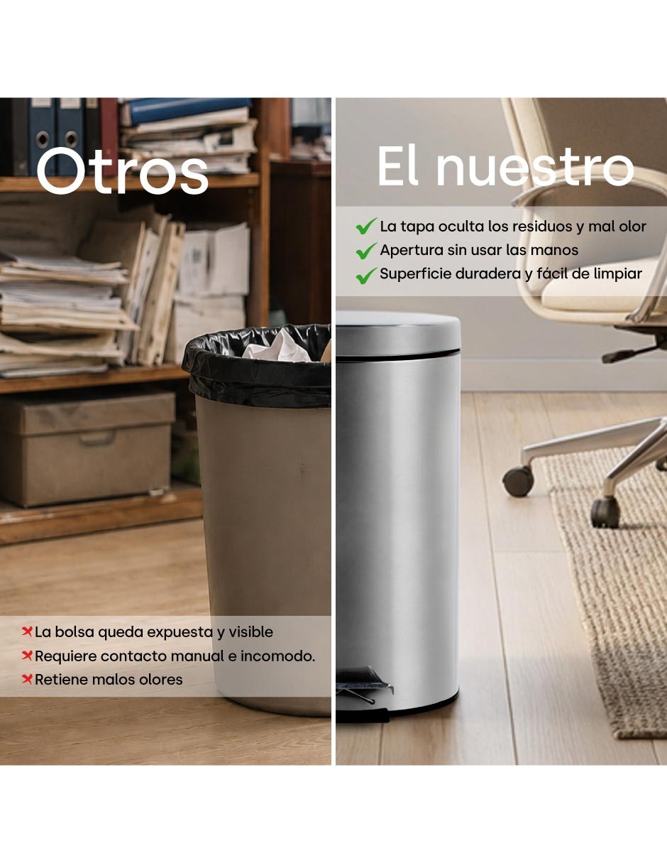 Bote de basura de acero inoxidable 2