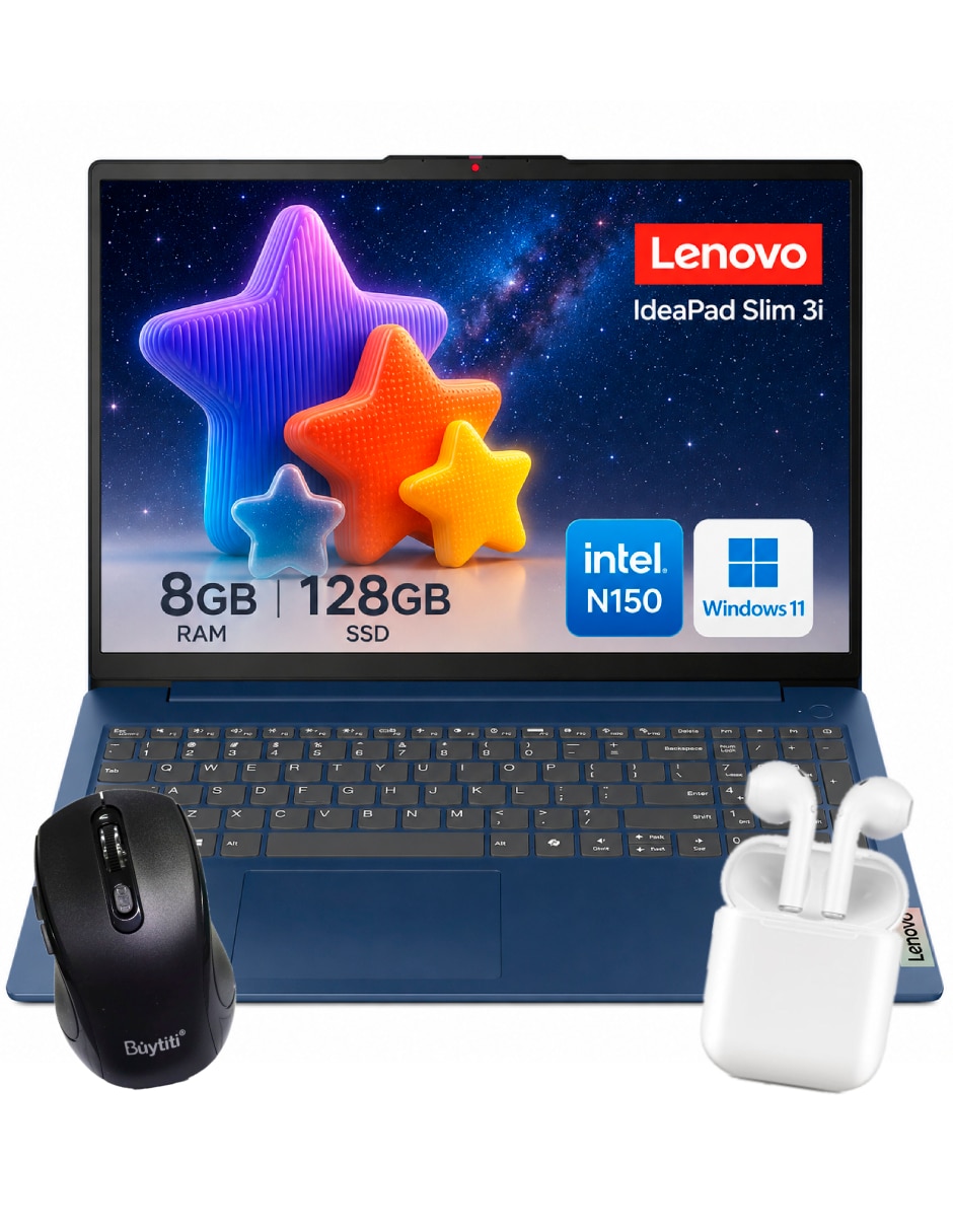 Laptop IdeaPad Slim 3i 15.6' 15.6 pulgadas Full HD Intel Celeron Integradas 8 GB RAM 128 GB Laptop IdeaPad Slim 3i 15.6' 15.6 pulgadas Full HD Intel Celeron Integradas 8 GB RAM 128 GB