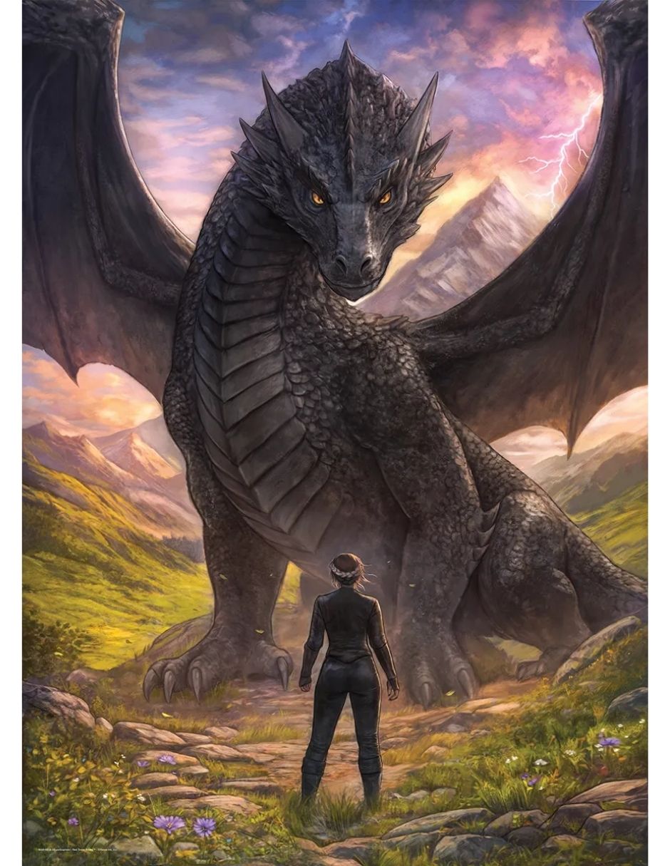 Rompecabezas Dragones Bethany Gilbert: Violet Conoce a Tairn 1000 piezas 5