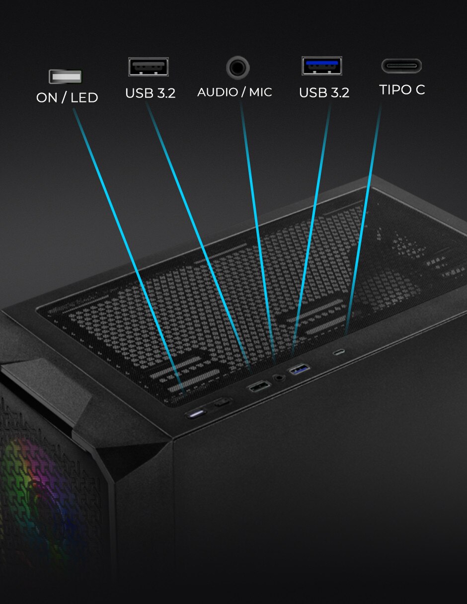 Computadora gamer Vault 225B-1M YPI-VA225B-1M Intel Core Ultra 5 225 Integradas 16 GB RAM 1 TB SSD 12