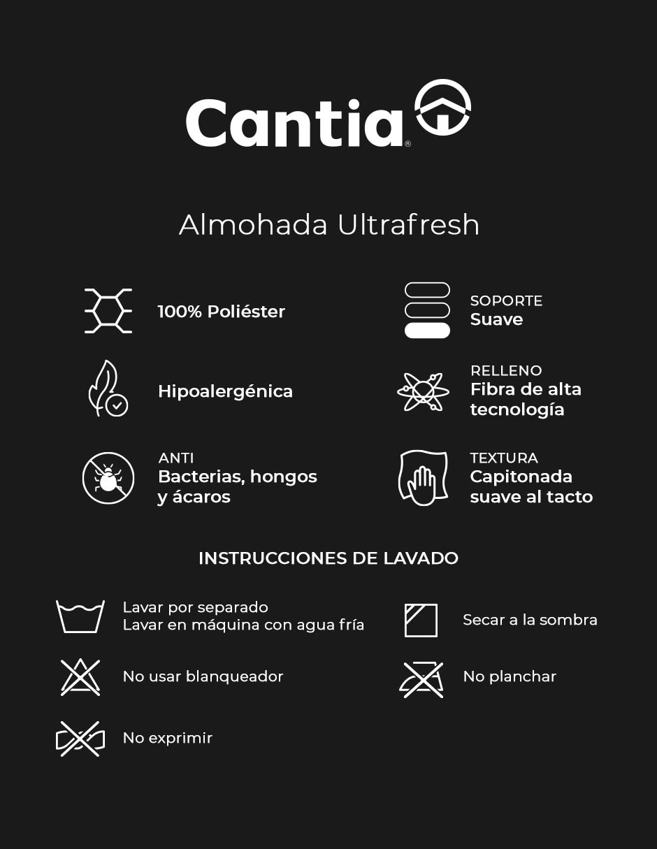 Almohada ultrafresh firmeza suave