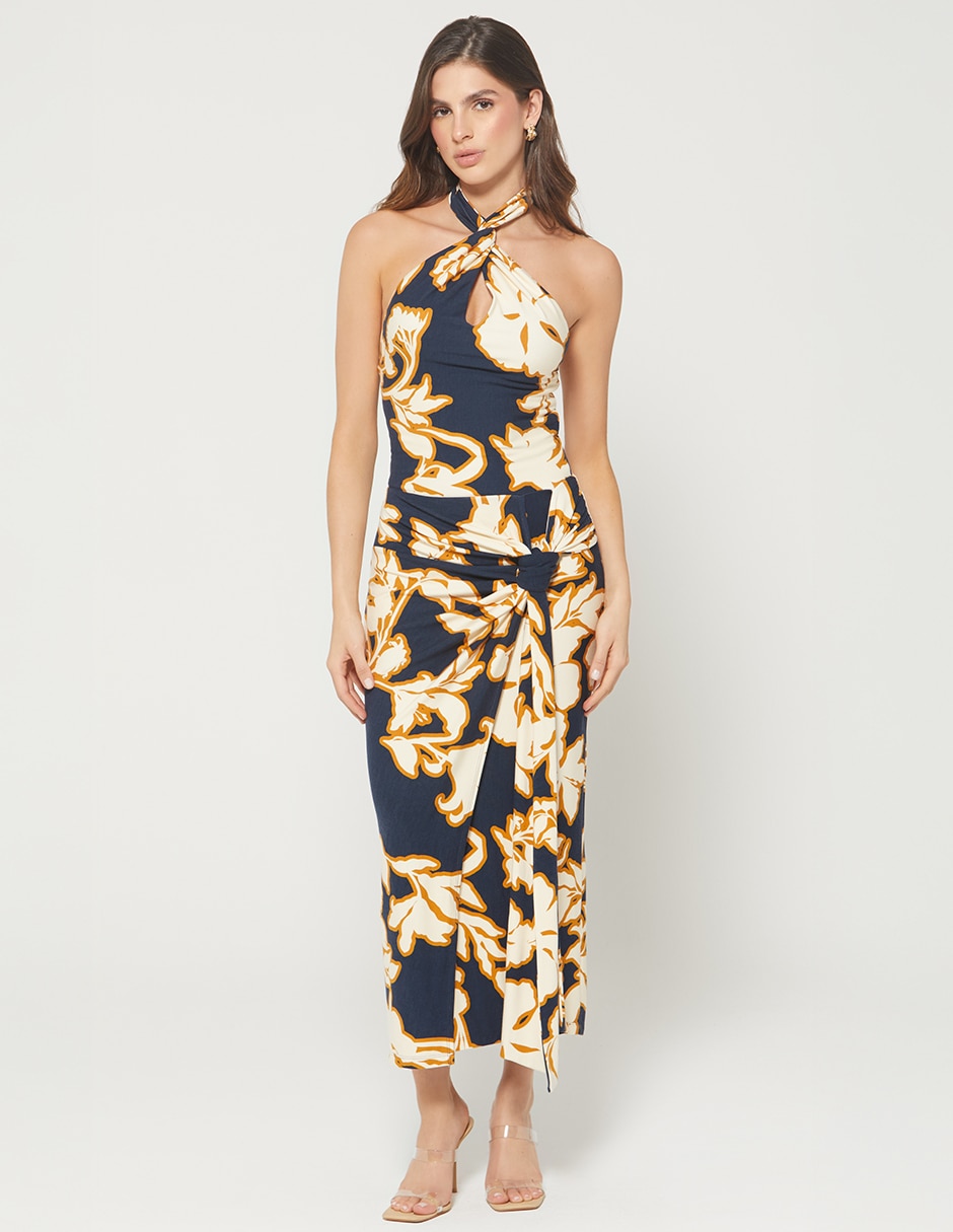 Vestido largo cocktail paper blossom para mujer Vestido largo cocktail paper blossom para mujer