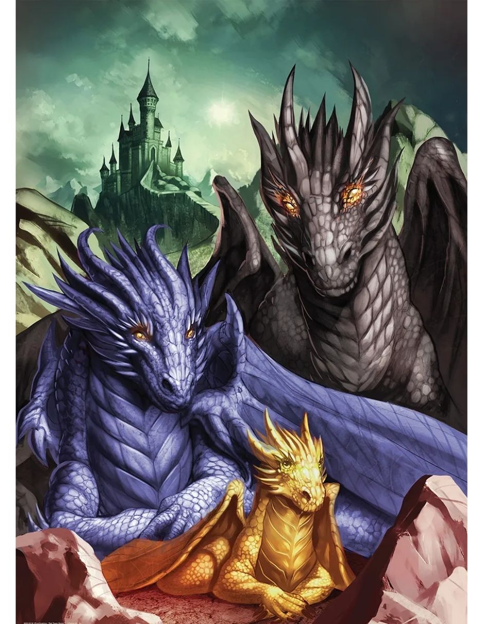 Rompecabezas Dragones Marco Baldi: Tairn Sgaeyl & Andarna 1000 piezas 3