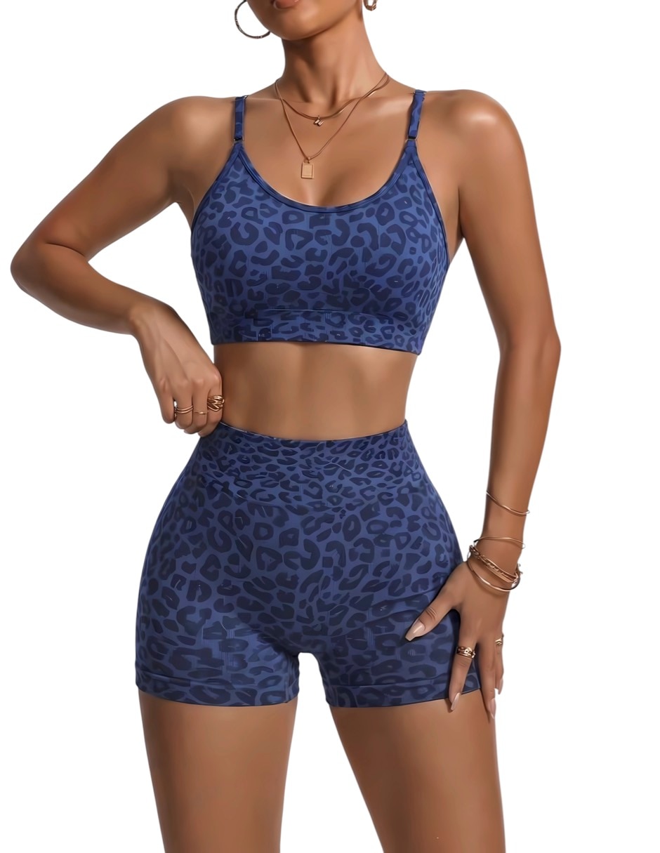 Conjunto deportivo regular con elástico para mujer