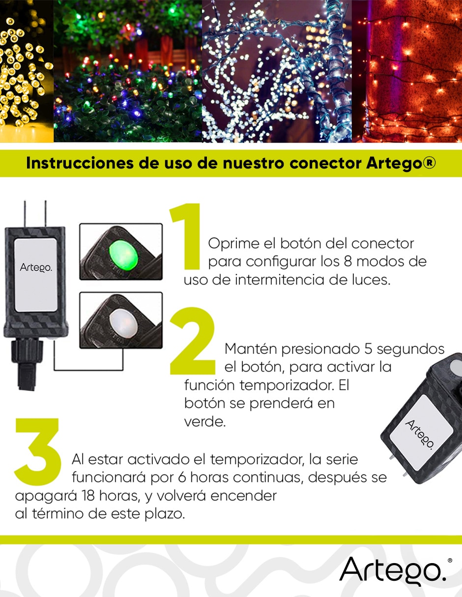 Serie led con 1200 focos 2